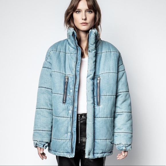 Zadig & Voltaire runway denim puffer coat - Picture 8 of 9
